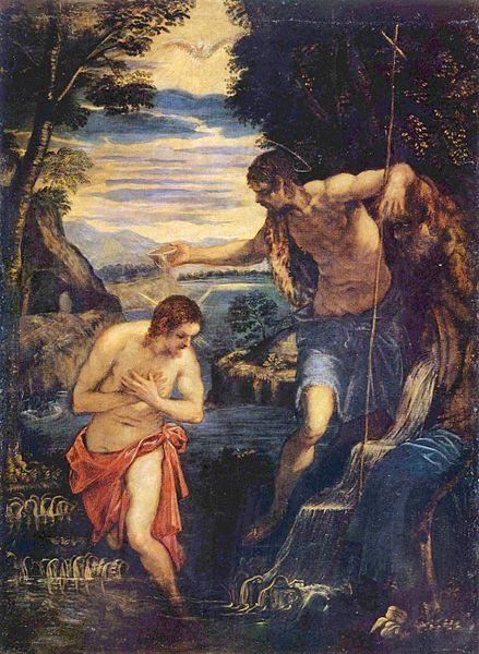Jacopo Tintoretto Taufe Christi oil painting image